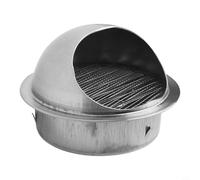 Cubierta de ventilación de pared externa de acero inoxidable 304 de 150 mm con mosquitera para baño, extractores, ventiladores, secadoras de aire (1 unidad)