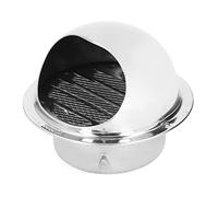 Cubierta de ventilación de pared, rejilla de ventilación redonda de acero inoxidable, gruesa, resistente al viento, a prueba de lluvia, cubierta de rejilla de ventilación con (130 mm/5,1 pulgadas)