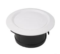 Cubierta de ventilación de suministro de aire de techo ABS para difusor de aire caliente, configuración montable que permite la distribución de aire y rendimiento de reducción de ruido (125 mm)