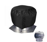 Cubierta de ventilación de techo de turbina de 12 pulgadas/20 pulgadas, tela Oxford, impermeable, resistente al viento, protector para calefacción del hogar, aire de refrigeración, negro o beige (C)