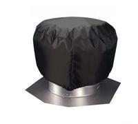 Cubierta de ventilación de techo de turbina de 12 pulgadas/20 pulgadas, tela Oxford, impermeable, resistente al viento, protector para calefacción del hogar, aire de refrigeración, negro o beige (A)