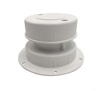 Cubierta de ventilación de techo para fontanería de RV con material de aleación de aluminio, se adapta a varios tamaños de tubería de caravana y remolque, ajuste seguro (blanco)