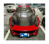 Cubierta de ventilación del capó del Motor del Parachoques Delantero Transparente de Fibra de Carbono Real Compatible con Ferrari F12 2013 2014 2015 2016(Double-Sided Carbon)