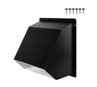 Cubierta de ventilación montada en la pared, campana de escape de acero galvanizado de 6 pulgadas con amortiguador de resorte y pantalla extraíble para pájaros para campanas extractoras de cocina