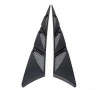 Cubierta de ventilación para capó de coche, decoración para camiones, SUV, ABS estilo deportivo, acabado negro o plateado, fácil de instalar, no necesita modificación, par (negro)
