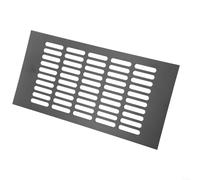 Cubierta de ventilación rectangular de aluminio negro, perfecta para armarios y armarios de ordenadores, material (150 x 300 mm)