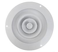 Cubierta de ventilación redonda ajustable con material ABS para conductos montados en techo o pared, diseñada para escape interior y gestión del flujo de aire (300)