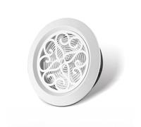 Cubierta de ventilación redonda ajustable de 75 mm a 200 mm, rejilla blanca ABS con malla de insectos para conductos HVAC (150 mm)