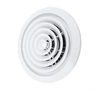 Cubierta de ventilación redonda ajustable para techo o pared, difusor de plástico ABS para hogar, oficina, cocina, baño, rejilla central de salida de CA, blanco (405)