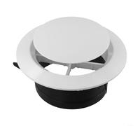 Cubierta de ventilación redonda ajustable para techo o pared, difusor de plástico ABS para ventilador extractor de baño, cocina, disco giratorio de bajo ruido, blanco Ø75 mm, Ø100 mm, Ø125 mm (ø125 mm