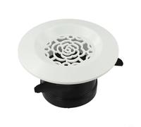 Cubierta de ventilación redonda blanca en forma de flor para paredes y techos, rejilla de ventilación ABS con pantalla de malla integrada, 75 mm/100 mm/150 mm de diámetro (75 mm)