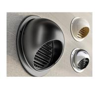 Cubierta de ventilación redonda con malla y rejillas integradas, escape acero inoxidable 304 for circulación aire, aplicaciones decorativas en paredes(Size3,150mm/0.5ft)