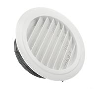 Cubierta de ventilación redonda de ABS con pantalla de malla, rejilla de aire de pared o techo para tuberías de 75-200 mm, baño y ático (75 mm)