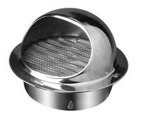 cubierta de ventilación redonda de acero inoxidabl 304 Stainless Steel Round Wall Vent Outlet Silver Multiple Sizes(130mm/5.1in)
