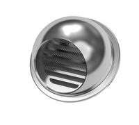 cubierta de ventilación redonda de acero inoxidabl 304 Stainless Steel Round Wall Vent Outlet Silver Multiple Sizes(100mm/3.9in)