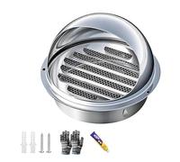 Cubierta De Ventilación Redonda De Acero Inoxidable Rejilla Campana Extractora Ventilacion Extractor Con Pantalla De Malla Y Sello De Clima Para Baño Oficina(70mm/2.8in)