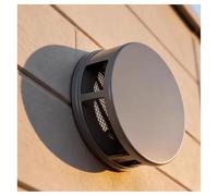 Cubierta de ventilación redonda negra de 7.9 pulgadas, impermeable, acero inoxidable 304, rejilla de ventilación duradera para uso doméstico y oficina