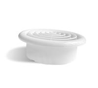 Cubierta de Ventilación Redonda para Extractores, Fabricada en Plástico ABS con Patrón de Rejilla Fija y Mosquitera Incorporada, Fácil de Limpiar y Mantener blanco 75mm/2.9"