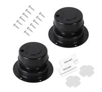Cubierta de ventilación RV para tubo de alcantarillado compatible con sistemas de ventilación de techo de remolque de yate, material PP (negro)