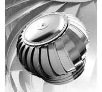 Cubierta de ventilador giratoria de 10,16 cm, 15,24 cm, 20,32 cm, 35,56 cm, 45,72 cm, cubierta de acero inoxidable, ventilador de techo industrial y científico, consumo cero (110 mm/4 pulgadas)