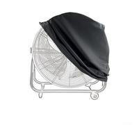 Cubierta de ventilador industrial de alta resistencia, impermeable, a prueba de polvo, protección para ventiladores de suelo, correas ajustables de poliéster negro (78 x 22 x 78 cm)