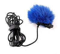 Cubierta de viento para micrófono de 510 mm con material sintético de doble capa para reducir eficazmente el ruido del viento hasta 40 dB para captura de audio al aire libre (azul)