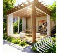 Cubierta de Vinilo Impermeable Enrollable - Estor Enrollable de PVC - Cortina Transparente para Pérgola, Terraza, Balcón - Persianas Enrollables Protección Contra Lluvia, Viento(W190xH280cm)