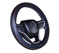 Cubierta de Volante de Cuero de Microfibra 38 cm para la mayoría de los Autos (Vino Rojo)