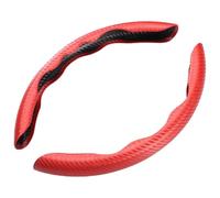 Cubierta de volante de fibra de carbono - 2 protectores de rueda de verano ultra finos | Piel de microfibra transpirable, cómoda y no sofocante. Adecuado para ruedas en forma de D de 15 pulgadas