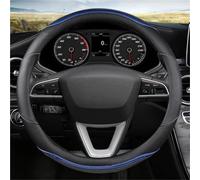 Cubierta de Volante Funda Cuero PU Volante Coche para Seat para Leon 5F Mk3 2013-2021 Accesorios Cubre Volante Auto(Blue O Shape)