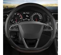 Cubierta de Volante Funda Cuero PU Volante Coche para Seat para Leon 5F Mk3 2013-2021 Accesorios Cubre Volante Auto(Coffee D Shape)