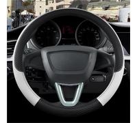Cubierta de Volante Funda para Volante Coche Cuero Sintético Antideslizante para Seat para Altea 2004-2015 Cubre Volante Auto(Blanco)