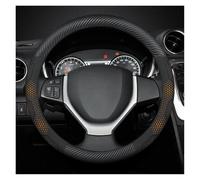 Cubierta de Volante Funda para Volante De Coche para Suzuki para Baleno para Equator para Ciaz para Samurai para Ertiga Accesorios Funda Volante Coche(O Carbon Orange)