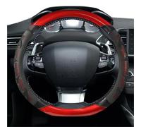Cubierta de Volante Funda Volante Coche para Peugeot 308 2014-2020 II T9 SW CC Gel Sílice Piel Sintética Antideslizante Accesorios Cubierta del Volante(Red-Black)