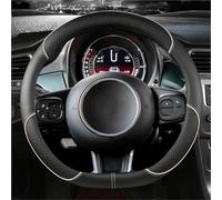 Cubierta de Volante Funda Volante Coche Piel Microfibra para Fiat 500 2007-2022 para 500E 2020 2021 para 500L 2014-2018 para 500X 2015-2022 Accesorios Cubre Volante Auto(Beige D Shape)