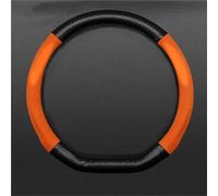 Cubierta de Volante Funda Volante para Hyundai para Casper Piel Fibra Carbono Ultrafina Apta para Las 4 Estaciones Cubre Volante Auto(B-Orange-D Shape)