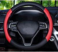 Cubierta de Volante para Jeep Renegade 2016-2023, Funda Volante Antideslizante, Suave Adecuado para Todas Las Estaciones,B Black Red