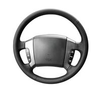 Cubierta de Volante para Kia para Sorento 2004 2005 2006 2007 2008 Cuero Artificial Negro DIY Cosido a Mano Protector para Volante de Coche Cubierta para Volante(Black Thread)