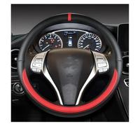 Cubierta De Volante para Nissan para Marzo para Micra K10 K11 K12 K13 K14 Protector De Cuero PU para Volante De Coche Accesorios para Automóviles Cubierta Volante Coche(O Shape Red)