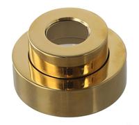 Cubierta decorativa ajustable para cabezal de ducha, brida para brazo de ducha, roseta para ducha, placa embellecedora retráctil de cobre, altura ajustable de 0 a 23 mm, 7 x 7 cm (dorada)