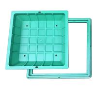 Cubierta decorativa cuadrada para tanque séptico, tapa de acceso verde en el suelo para uso en exteriores, césped, 50 x 100 cm, diseño invisible y resistente a la intemperie