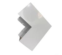 Cubierta decorativa de cable de CA, accesorios de línea de codo de metal plano de 90 ° para sin conducto para mini unidad dividida Acabado de conducto de tubería montado en la pared (blanco)