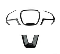 Cubierta decorativa de fibra de carbono para volante para Dodge Challenger/Charger 2015+ y para Durango 2014+ - Juego de 4 accesorios interiores ABS negro, actualización de estilo deportivo