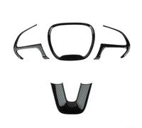 Cubierta decorativa de fibra de carbono para volante para Dodge para Challenger Charger 2015+ para Durango 2014+, material ABS, juego de 4 piezas