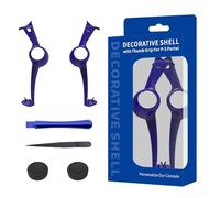 Cubierta decorativa de la cáscara de la piel de la tira con el pulgar Grip Caps Joystick Cubierta para PS Portal Remote Player Funda protectora con asa (Azul)