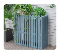 Cubierta decorativa de madera para aire acondicionado, marco de radiador de madera gruesa para exteriores, caja de unidad de aire acondicionado, resistente a la intemperie, protección exterior