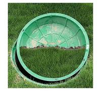 Cubierta decorativa de resina verde para boca de 28 a 40 pulgadas, tapa de tanque séptico para campo de drenaje, tapa en T con parte superior de césped comercial para uso en exteriores
