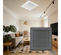 Cubierta decorativa de ventilación de retorno de aire de aluminio gris, 22 x 36 pulgadas, rejilla HVAC resistente al óxido para techo y pared, ideal para sistemas de calefacción y refrigeración
