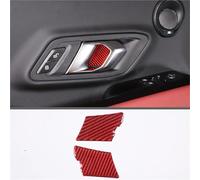 Cubierta Decorativa Embellecedor Decorativo Volante Interior Coche Fibra Carbono Suave Roja para Toyota para GR Supra A90 2019-2022 Coche Pegatina Decorativa(Estilo 3)