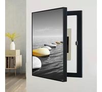 Cubierta Decorativa Grande para Caja Eléctrica Moderna, Tapa Oculta para Caja de Fusibles de Pared, Panel Eléctrico de Apertura Lateral, Decoración Minimalista para Hogar.(A18,45x55cm,Right door)